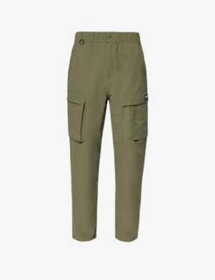 ADIDAS STATEMENT: Rossendale brand-patch straight-leg regular-fit recycled nylon-blend trousers