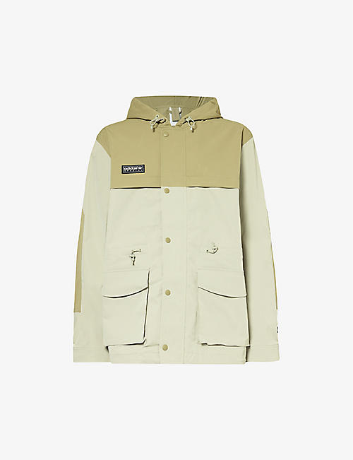 ADIDAS STATEMENT: Moorfield contrast-panel recycled polyester-blend jacket
