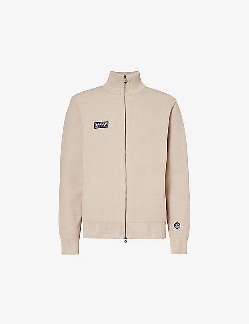ADIDAS STATEMENT: Lawton brand-patch recycled polyester-blend jacket
