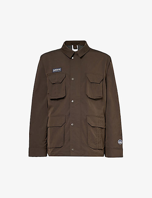 ADIDAS STATEMENT: Haslingden brand-patch recycled-polyester jacket