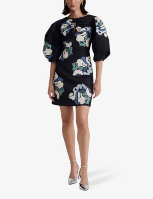 Shop By Malina Primerose Graphic-print Open-front Woven In Floral
