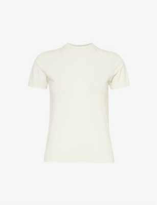 Entire Studios Womens Rice Mini Crewneck Stretch Organic-cotton T-shirt