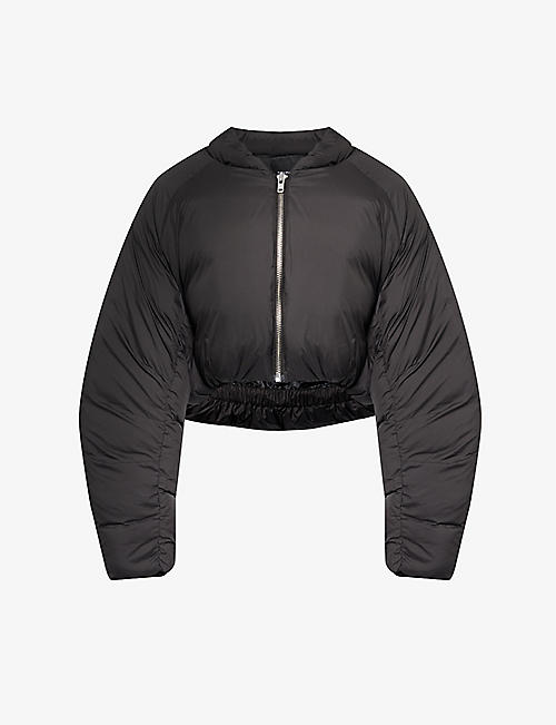 ENTIRE STUDIOS: Pillow cropped padded shell bomber jacket