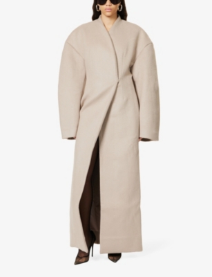 Shop Entire Studios Women's Sacco Chrysalis Dropped-shoulder Oversized-fit Wool-blend Coat
