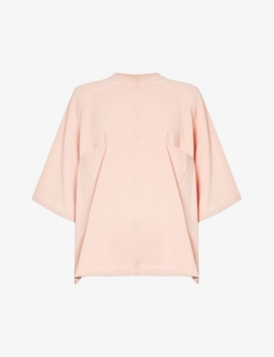 Entire Studios Womens Dusty Pink Heavy Pocket Ribbed-trim Organic Cotton T-shirt