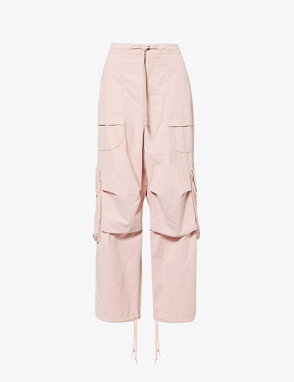 Entire Studios Womens Dusty Pink Freight Cotton Cargo Trousers