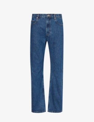 Apc Straight-leg Denim Pants In Blue