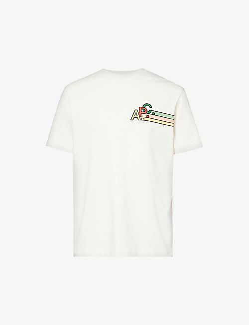 APC: Branded-print short-sleeved cotton-jersey T-shirt