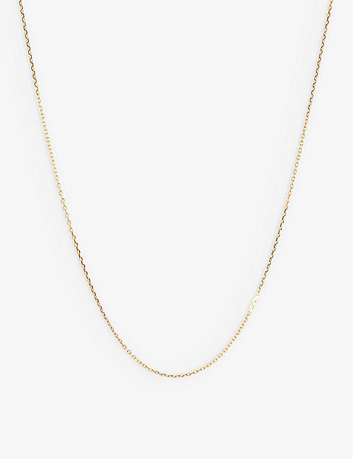 THE ALKEMISTRY: Nude Shimmer 18ct recycled yellow-gold adjustable chain necklace