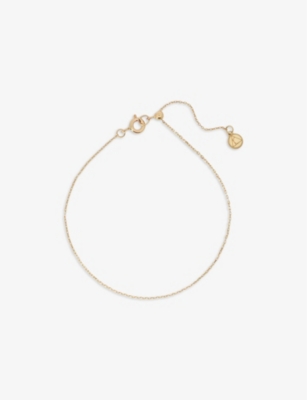 THE ALKEMISTRY: Nude Shimmer 18ct recycled yellow-gold adjustable chain bracelet