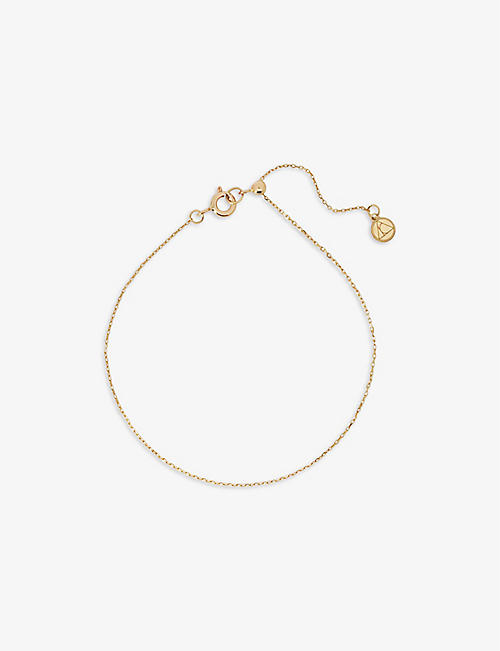THE ALKEMISTRY: Nude Shimmer 18ct recycled yellow-gold adjustable chain bracelet