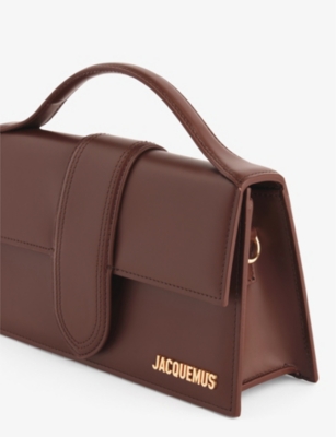Shop Jacquemus Brown Le Grand Bambino Leather Shoulder Bag