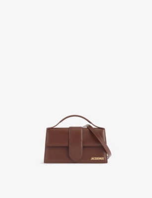 Jacquemus Le Bambino Large Leather Shoulder Bag In Brown