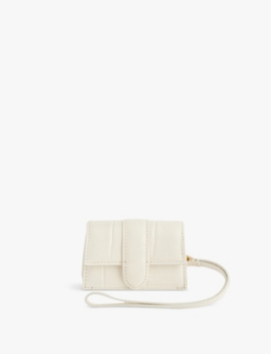 Jacquemus Light Ivory Le Porte Bambino Leather Airpod Case