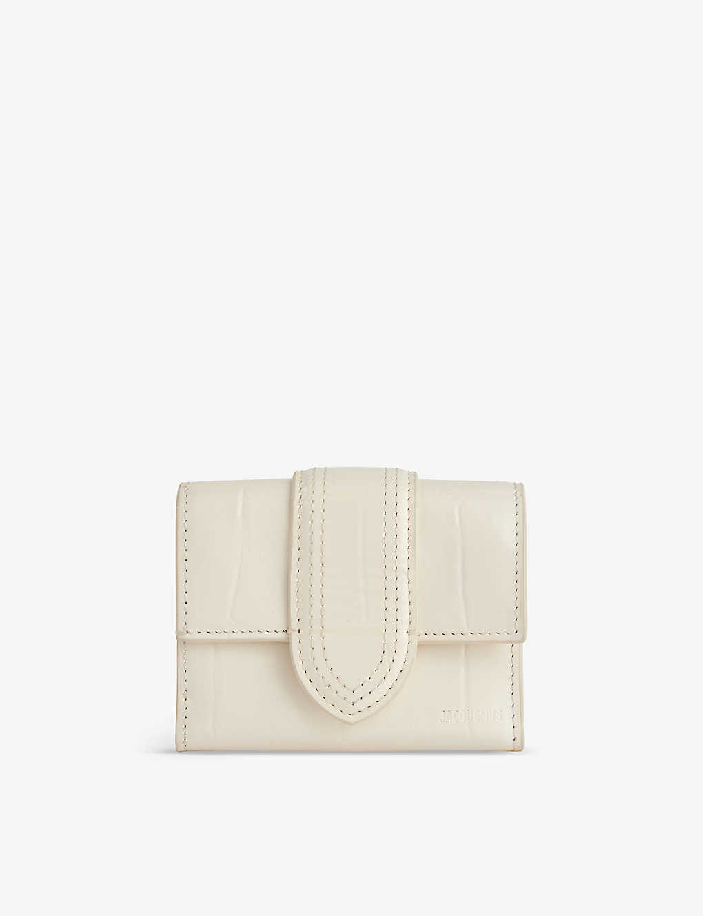 Jacquemus Light Ivory Le Compact Bambino Leather Wallet