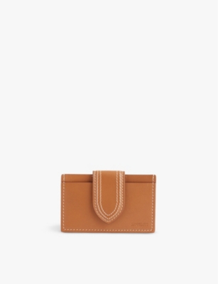 Shop Jacquemus Light Brown 2 Le Porte Bambino Leather Card Holder