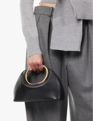 Jacquemus Small Calino Leather Top Handle Bag In Black