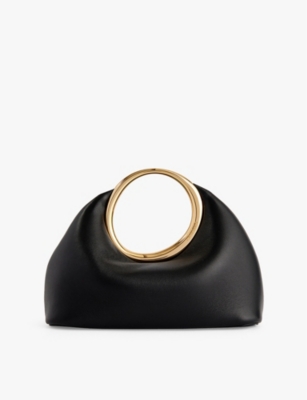 Shop Jacquemus Black Le Petit Calino Leather Top-handle Bag