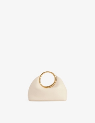 JACQUEMUS JACQUEMUS LIGHT IVORY LE PETIT CALINO LEATHER TOP-HANDLE BAG