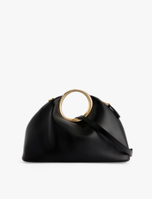 Shop Jacquemus Le Calino Leather Top-handle Bag In Black