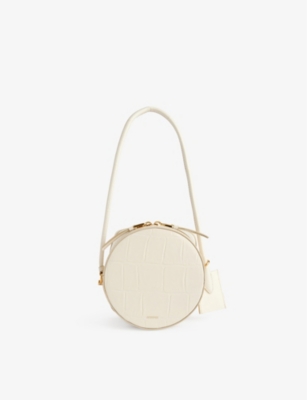 Shop Jacquemus Le Vanito Leather Top-handle Bag In Light Ivory