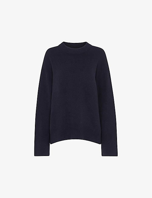 WHISTLES: Relaxed-fit round-neck knitted jumper