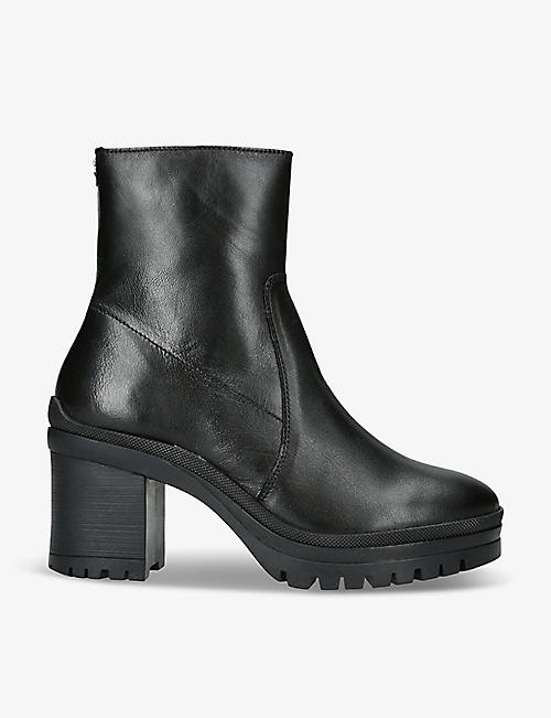 CARVELA COMFORT: Secure chunky-sole heeled leather ankle boots