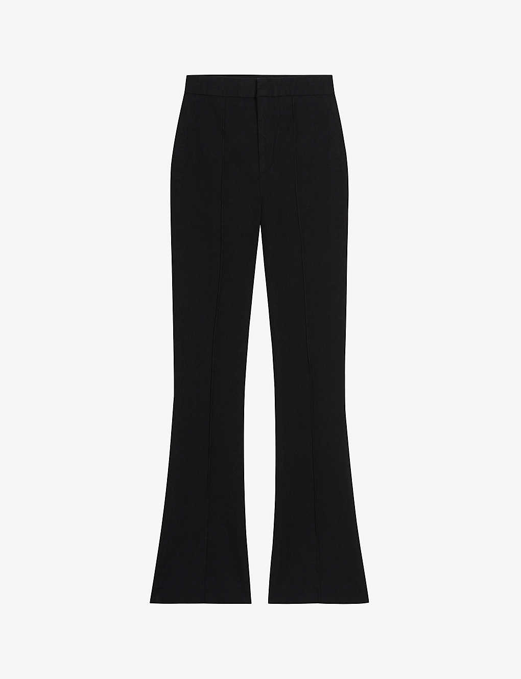 Ted Baker Womens Black Belenah Slim-fit High-rise Stretch-cotton Trousers