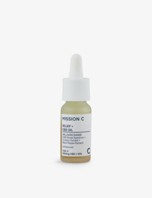 Mission C 1000mg Relief + 10% Cbd Oil 10ml In White