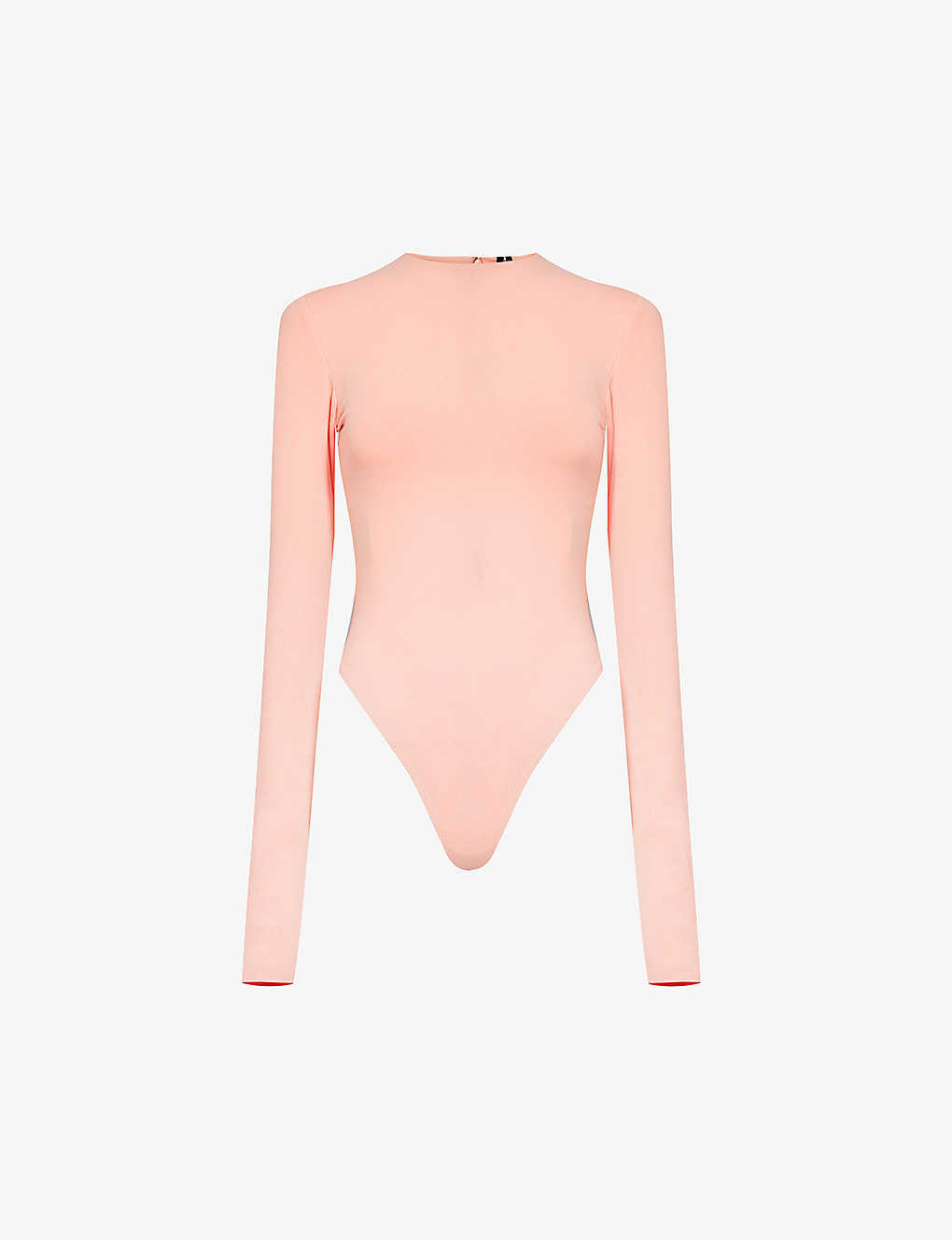 Entire Studios Womens Dusty Pink Round-neck High-leg Stretch-organic Cotton Bodysuit In Pale Pink