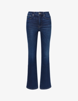 Good American Good Classic Bootcut High-rise Stretch-denim Jeans In Blue