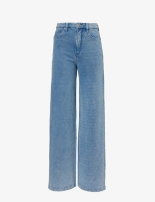 Good American Good Straight Straight-leg High-rise Stretch-denim Jeans In Blue