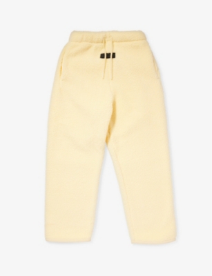 Essentials Fear Of God  Boys Garden Yellow Kids Brand-patch Relaxed-fit Woven Jogging Bottoms 4-16 Ye In Multi-coloured