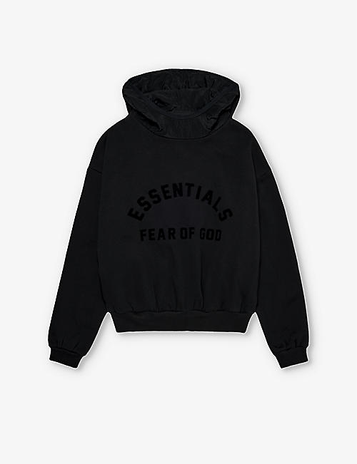 FEAR OF GOD ESSENTIALS: Kids ESSENTIALS brand-patch cotton-blend hoody 6-16 years