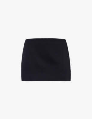 Khaite Meelar Viscose Blend Mini Skirt In Black