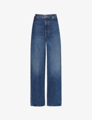 Bacall mid-rise wide-leg jeans in blue - Khaite