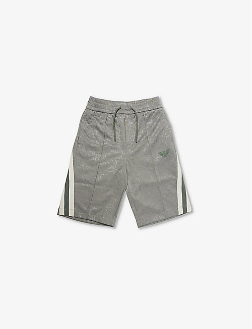 EMPORIO ARMANI: Mid-rise regular-fit woven shorts 6-14 years