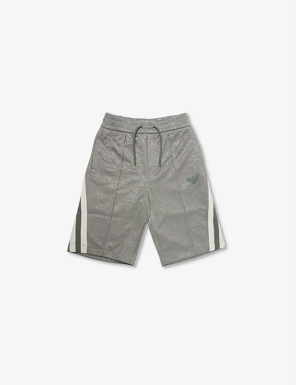 Emporio Armani Kids' Mid-rise Regular-fit Woven Shorts 6-14 Years In Salvia