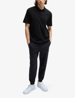 HUGO: Brand-Plaque Short-Sleeve Cotton Polo Shirt