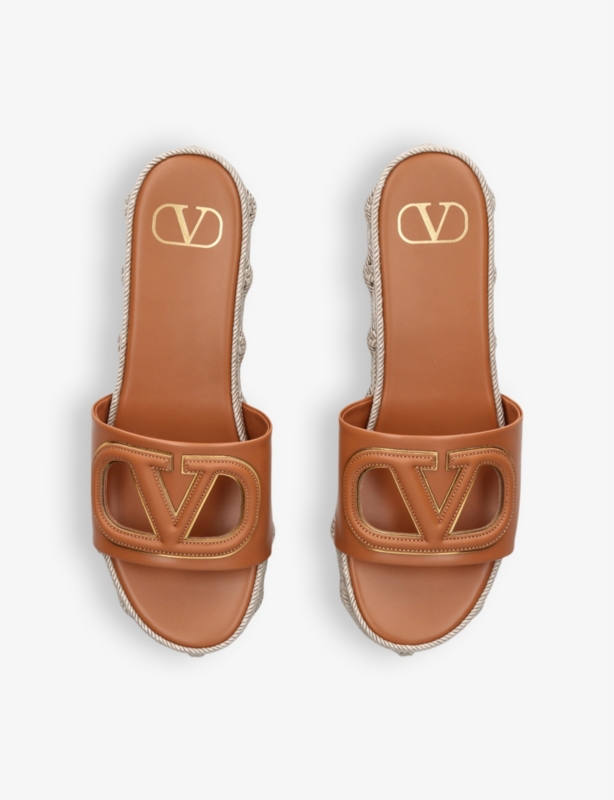 VLOGO cut-out leather platform sandals