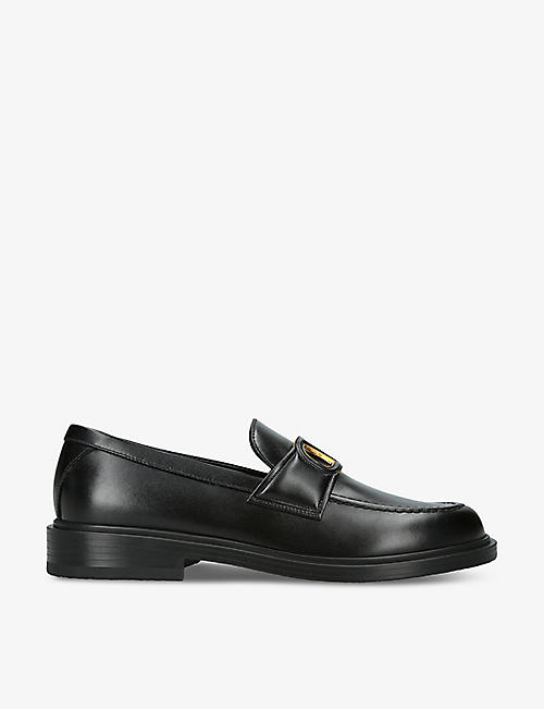 VALENTINO GARAVANI: VLOGO brand-plaque leather loafers