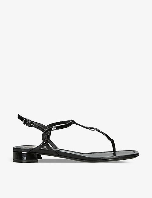 VALENTINO GARAVANI: VLOGO leather thong sandals