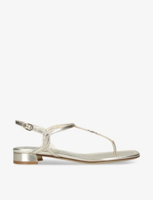 VALENTINO GARAVANI: VLOGO leather thong sandals