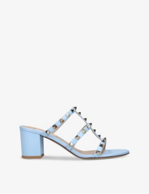 Valentino rockstud sandals block on sale heel