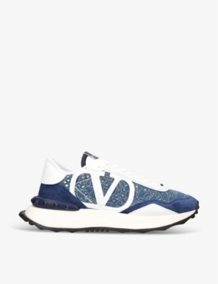 VALENTINO GARAVANI: Lacerunner denim low-top trainers