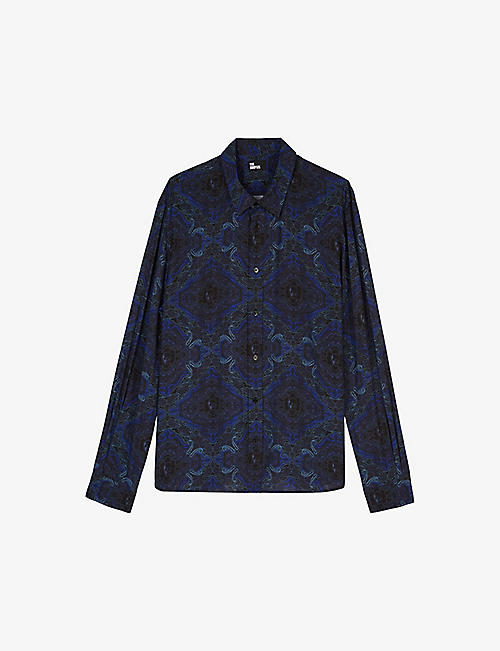 THE KOOPLES: Graphic-print straight-cut woven shirt