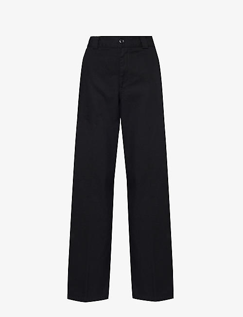 CARHARTT WIP: Craft wide-leg mid-rise cotton-blend trousers