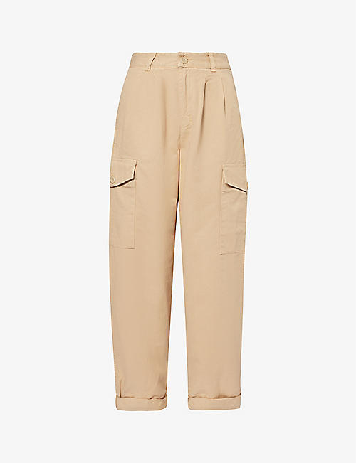 CARHARTT WIP: Collins tapered-leg mid-rise organic-cotton trousers