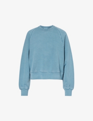 Carhartt Taos Faded-wash Cotton-jersey Sweatshirt In Vancouver Blue