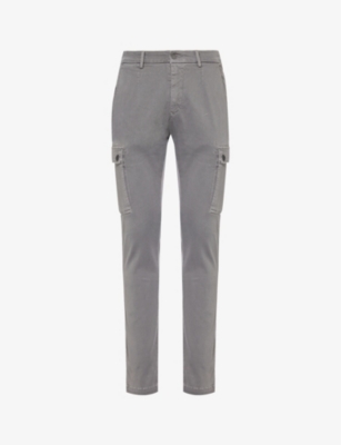 Replay Mens Medium Grey Jaan Belt-loop Slim-fit Tapered-leg Stretch-denim Jeans